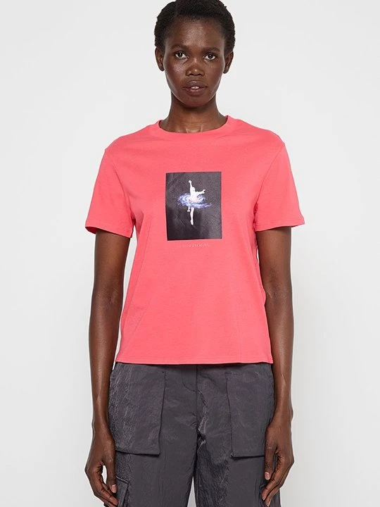 Zdjęcie produktu T-shirt z nadrukiem Armani Exchange różowy