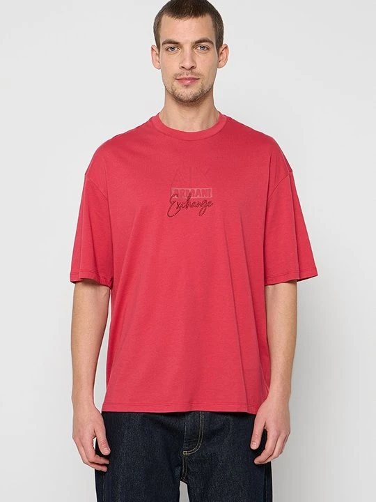 Zdjęcie produktu T-shirt z nadrukiem Armani Exchange czerwony