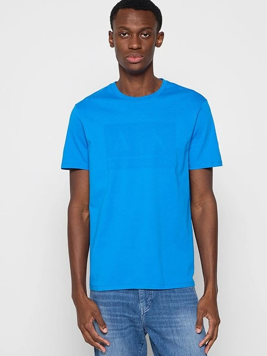 Zdjęcie produktu T-shirt z nadrukiem Armani Exchange niebieski