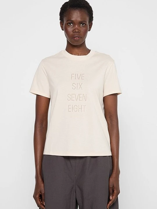 Zdjęcie produktu T-shirt z nadrukiem Armani Exchange beżowy