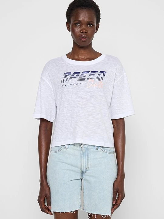 Zdjęcie produktu T-shirt z nadrukiem Armani Exchange biały