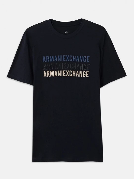 Zdjęcie produktu T-shirt z nadrukiem Armani Exchange granatowy