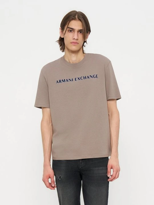 Zdjęcie produktu T-shirt z nadrukiem Armani Exchange brązowy