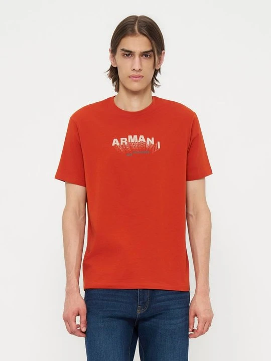 Zdjęcie produktu T-shirt z nadrukiem Armani Exchange czerwony