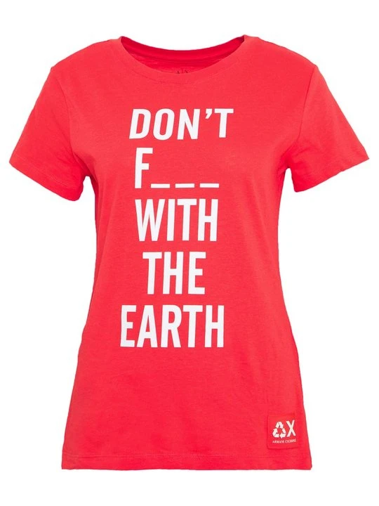 Zdjęcie produktu T-shirt z nadrukiem Armani Exchange czerwony