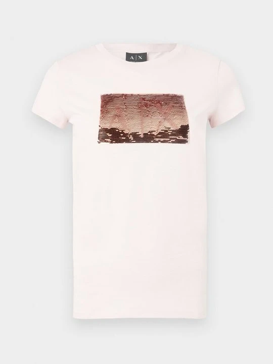 Zdjęcie produktu T-shirt z nadrukiem Armani Exchange jasnoróżowy