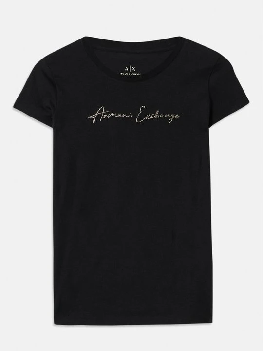 Zdjęcie produktu T-shirt z nadrukiem Armani Exchange złoty