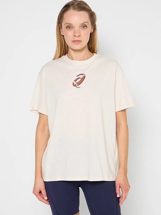 Zdjęcie produktu T-shirt z nadrukiem Asics mleczny