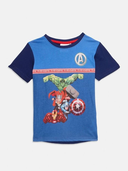 Zdjęcie produktu T-shirt z nadrukiem Marvel granatowy