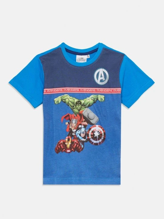 Zdjęcie produktu T-shirt z nadrukiem Marvel niebieski