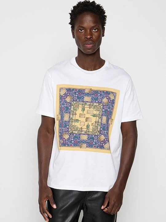 Zdjęcie produktu T-shirt z nadrukiem Bally biały