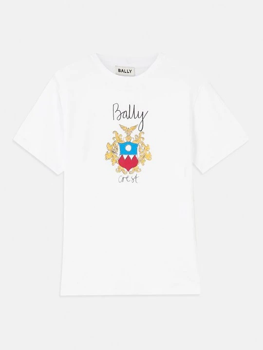 Zdjęcie produktu T-shirt z nadrukiem Bally biały