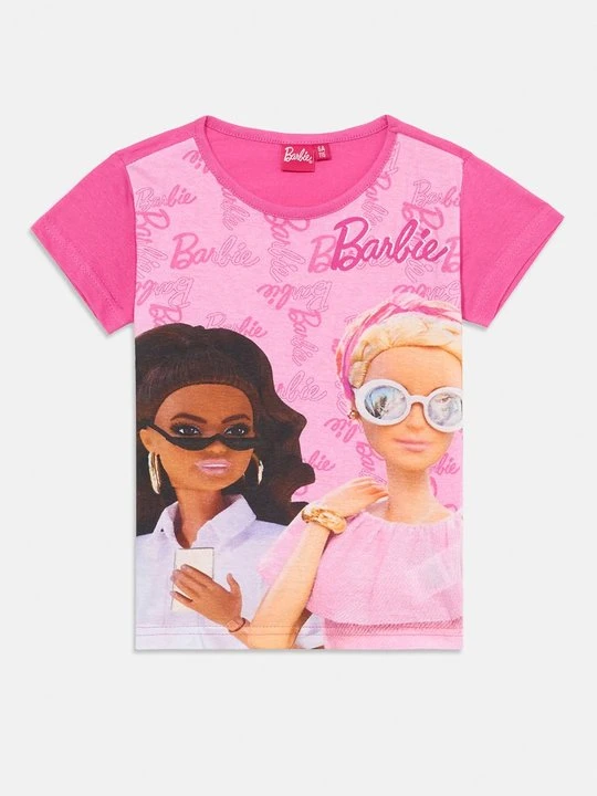 Zdjęcie produktu T-shirt z nadrukiem Barbie różowy