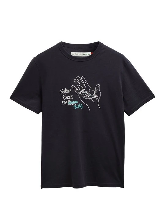 Zdjęcie produktu T-shirt z nadrukiem Barbour granatowy