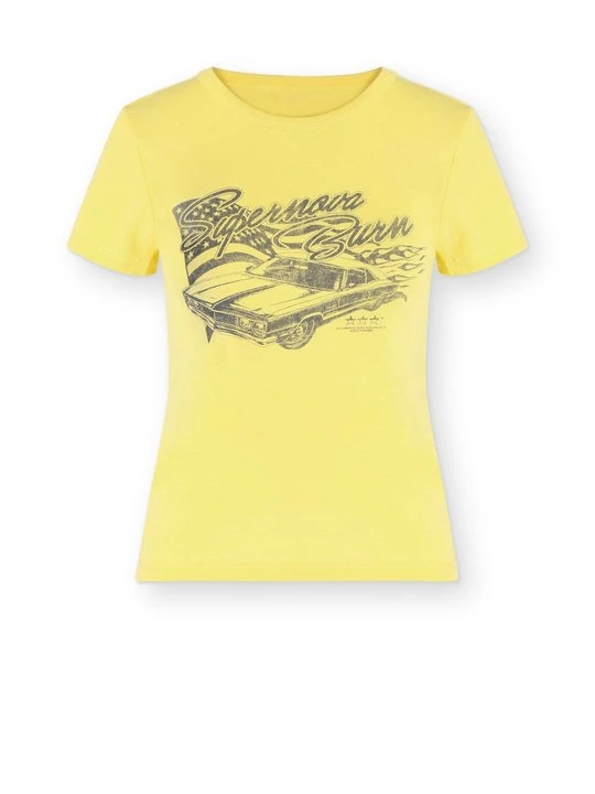 Zdjęcie produktu T-shirt z nadrukiem BDG Urban Outfitters żółty