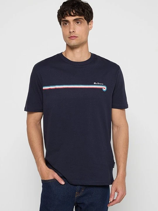 Zdjęcie produktu T-shirt z nadrukiem Ben Sherman granatowy