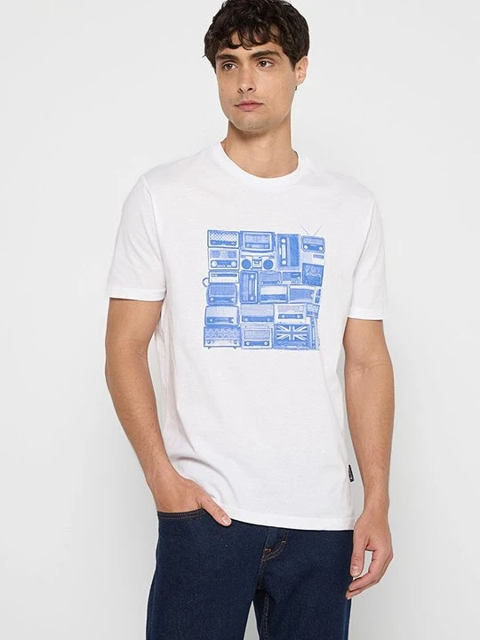 Zdjęcie produktu T-shirt z nadrukiem Ben Sherman biały