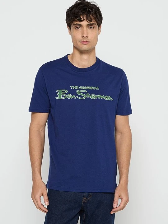 Zdjęcie produktu T-shirt z nadrukiem Ben Sherman granatowy
