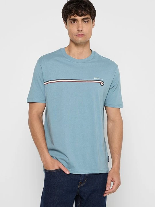 Zdjęcie produktu T-shirt z nadrukiem Ben Sherman jasnoniebieski