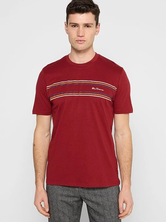 Zdjęcie produktu T-shirt z nadrukiem Ben Sherman czerwony