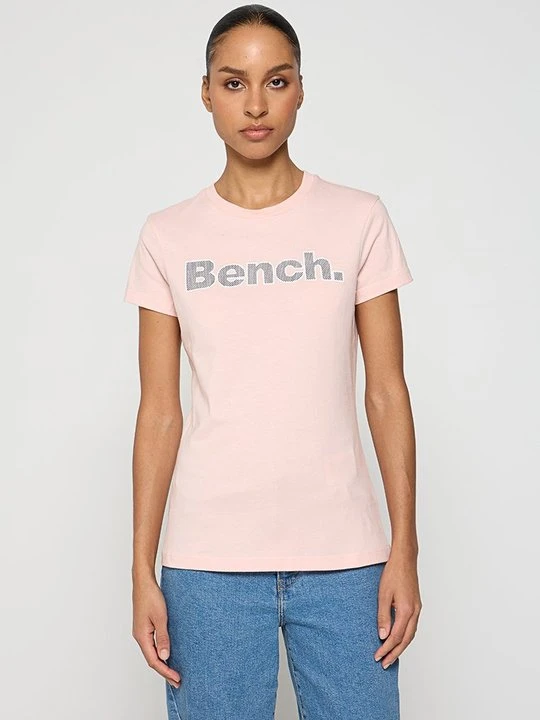Zdjęcie produktu T-shirt z nadrukiem Bench jasnoróżowy