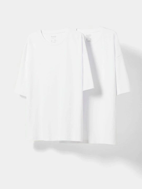 Zdjęcie produktu T-shirt z nadrukiem Bershka biały