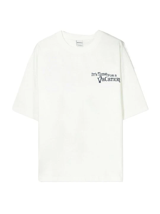 Zdjęcie produktu T-shirt z nadrukiem Bershka beżowy