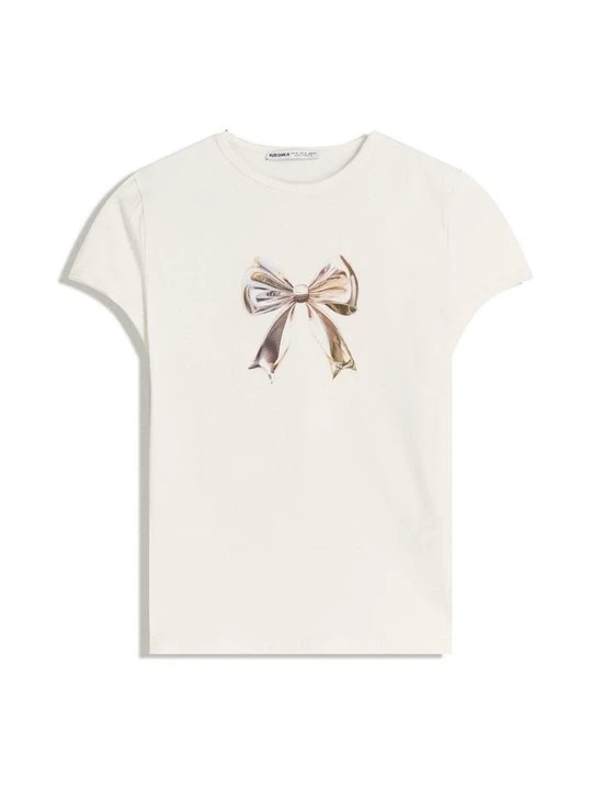 Zdjęcie produktu T-shirt z nadrukiem Bershka biały