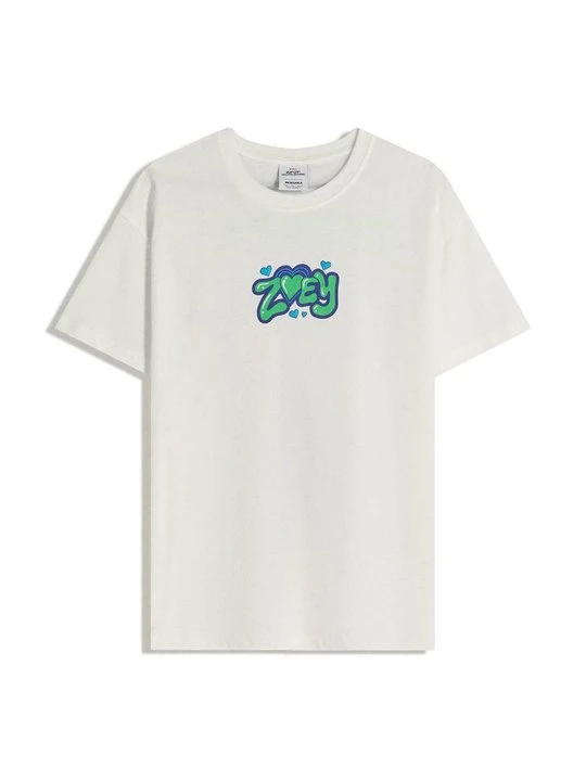 Zdjęcie produktu T-shirt z nadrukiem Bershka biały