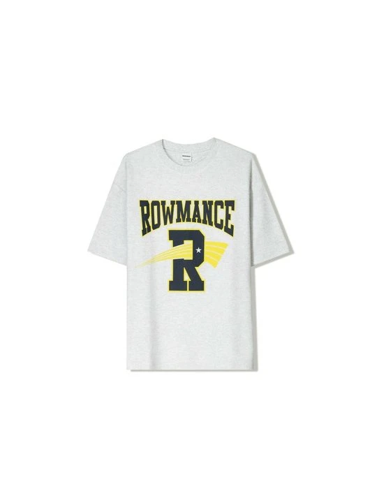 Zdjęcie produktu T-shirt z nadrukiem Bershka jasnoszary