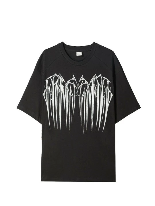 Zdjęcie produktu T-shirt z nadrukiem Bershka czarny