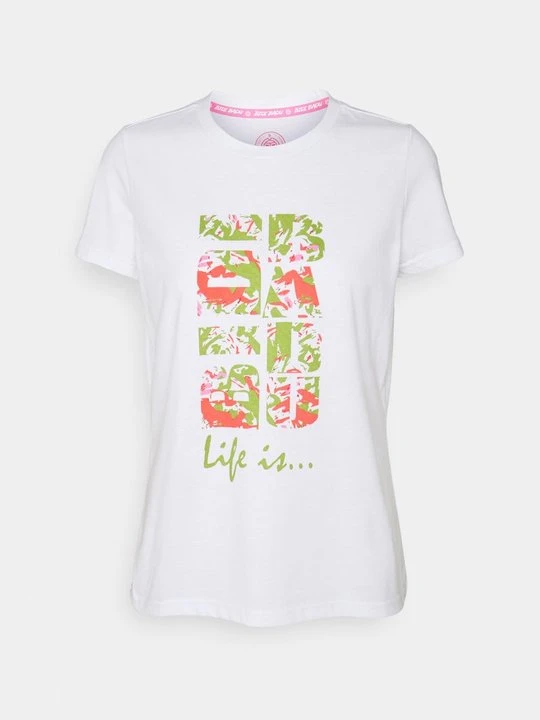 Zdjęcie produktu T-shirt z nadrukiem BIDI BADU biały