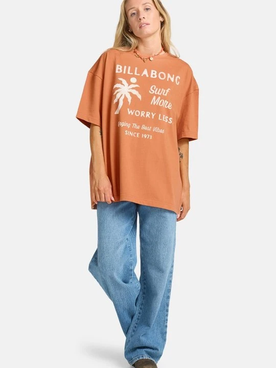 Zdjęcie produktu T-shirt z nadrukiem Billabong jasnobrązowy