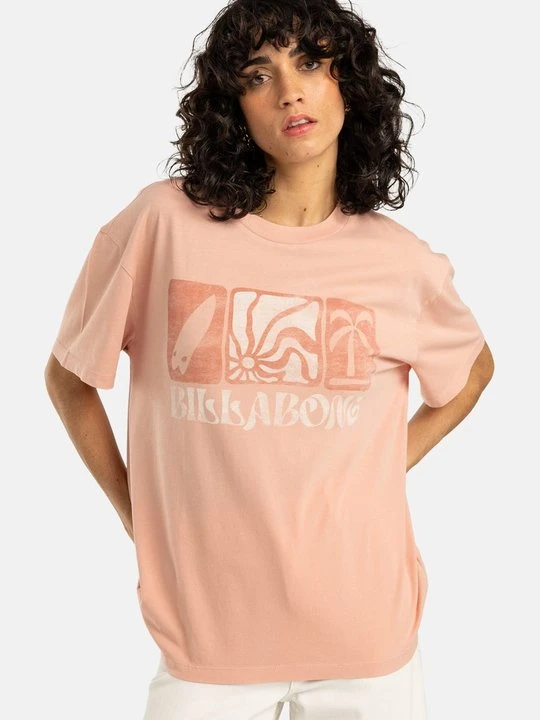 Zdjęcie produktu T-shirt z nadrukiem Billabong jasnoróżowy