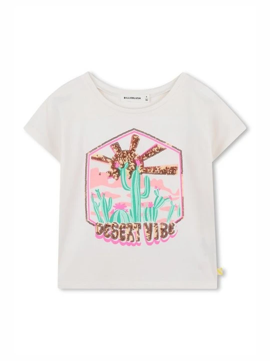 Zdjęcie produktu T-shirt z nadrukiem Billieblush beżowy