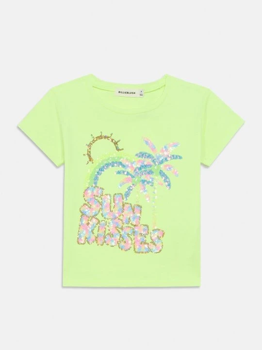 Zdjęcie produktu T-shirt z nadrukiem Billieblush żółty neon