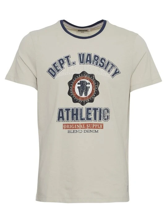 Zdjęcie produktu T-shirt z nadrukiem Blend beżowy melanż