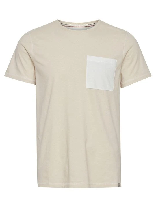 Zdjęcie produktu T-shirt z nadrukiem Blend beżowy melanż
