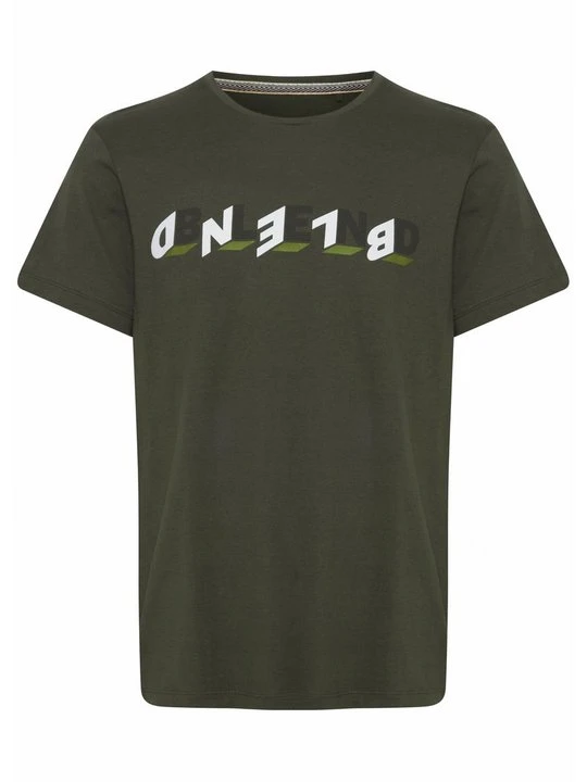 Zdjęcie produktu T-shirt z nadrukiem Blend ciemnozielony