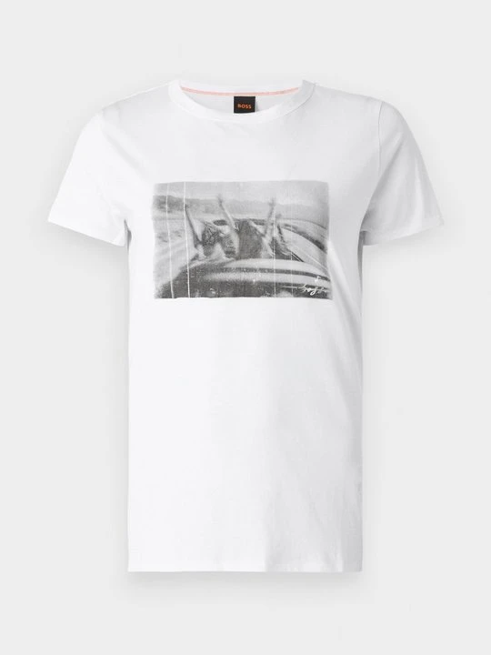 Zdjęcie produktu T-shirt z nadrukiem Boss biały