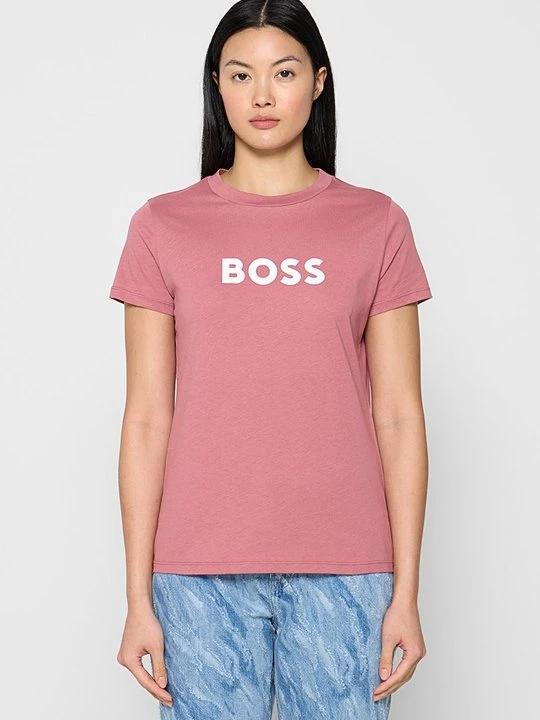 Zdjęcie produktu T-shirt z nadrukiem Boss czerwony