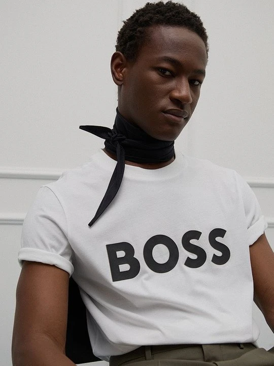Zdjęcie produktu T-shirt z nadrukiem Boss biały
