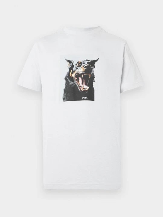 Zdjęcie produktu T-shirt z nadrukiem Boss jasnoszary