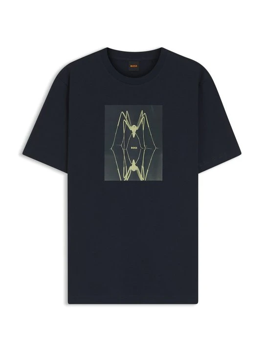 Zdjęcie produktu T-shirt z nadrukiem Boss granatowy