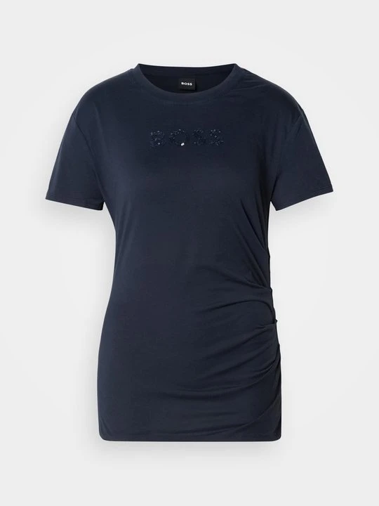 Zdjęcie produktu T-shirt z nadrukiem Boss granatowy