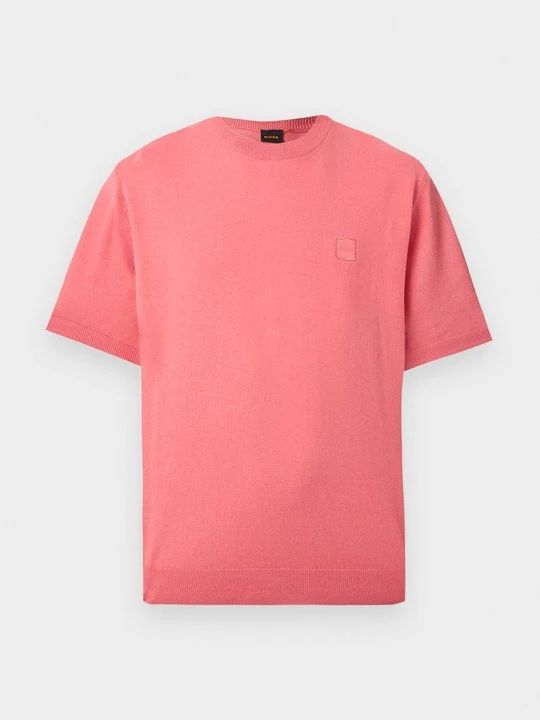 Zdjęcie produktu T-shirt z nadrukiem Boss jasnoróżowy