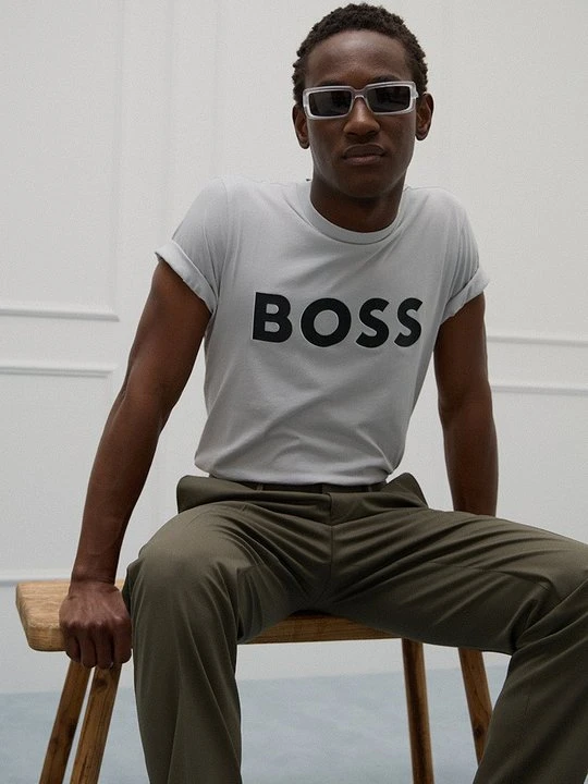 Zdjęcie produktu T-shirt z nadrukiem Boss szary