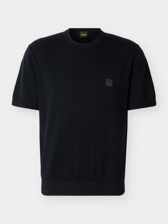 Zdjęcie produktu T-shirt z nadrukiem Boss granatowy