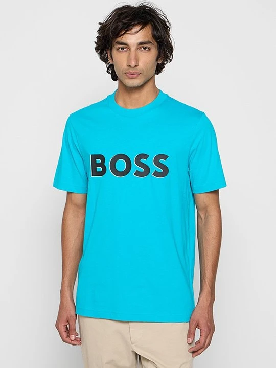 Zdjęcie produktu T-shirt z nadrukiem Boss niebieski