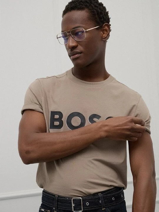 Zdjęcie produktu T-shirt z nadrukiem Boss zielony